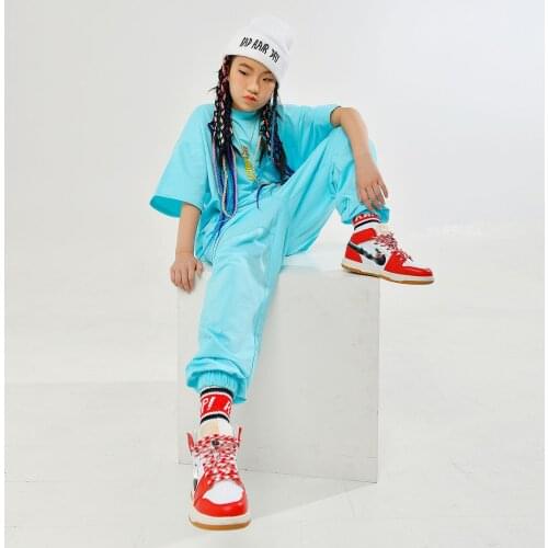 Children'Day Hip Hop Dance Clothes For Kids Loose Hiohop Suit Boys Girls Jazz Performance Costumes Street Dance Costumes DQS6818