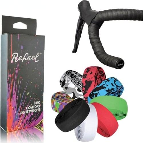 Road Handlebar with Bicycle Horn and Sheep Horn Handle Anti-skid Strap Pure Black Dead Flying Car Winding Riding Accessories