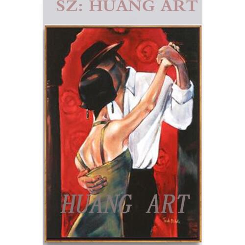 Figure fashionable canvas oil painting art in the modern image of the wall women sexy couples dancing ballet home decor