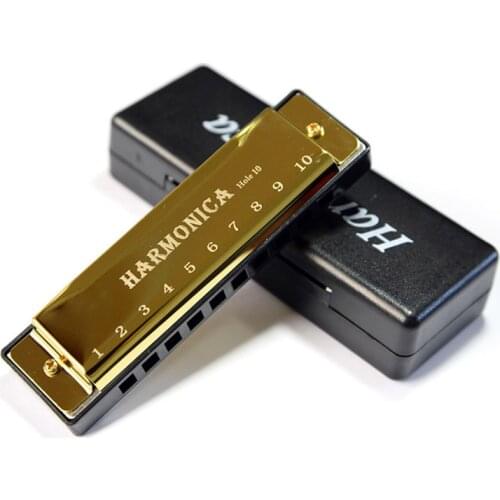 Harmonica 10 Holes Harp 20 C Tone Diatonic Harp key C Blues Jazz band mouth organ Harp Early Education Baby Music Sense Training
