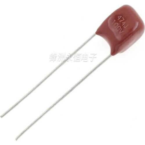 10pcs/lot 100V474J 0.47UF Pitch 5mm 470nf 474 474J 100V CBB Capacitor
