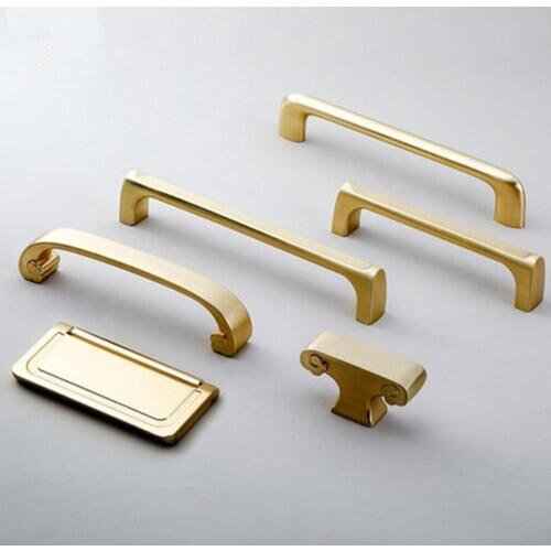 New Chinese antique copper gold handle European American cabinet drawer door handle handle wardrobe door handle single hole