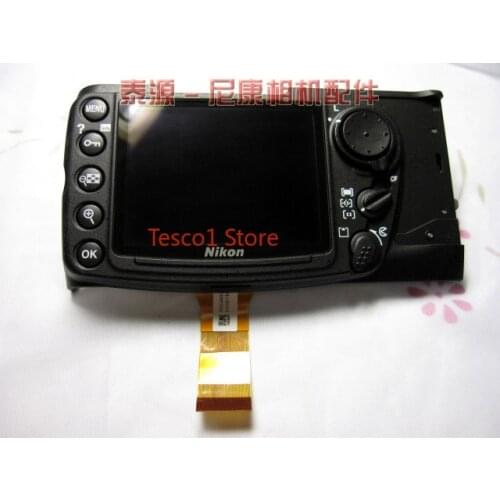 Original D300 Rear Cover Back Cover Shell Case With LCD Display Screen and Menu Function Button Flex Cable FPC For Nikon D300