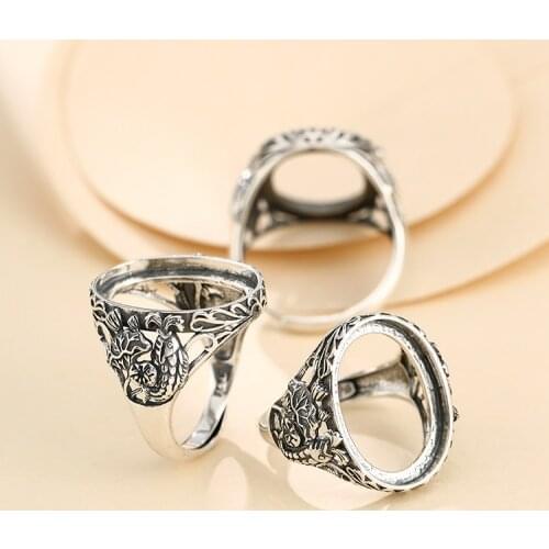 20*14.5mm 925 STERLING SILVER Semi Mount Bases Blanks base blank Pad rings ring Setting set jewelry gift A5469