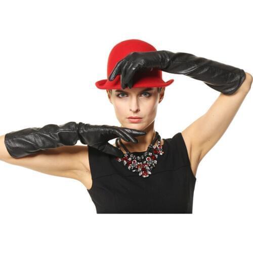 New Long Genuine Leather Glove For Women Short Thin Suede Elegant Gloves Fashion1 Pair/Lots XL L M S