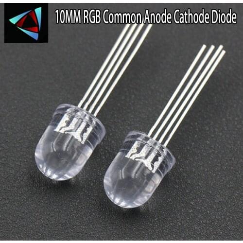 250 pcs = Full colors Transparent RGB LED, 10mm, common anode Common Cathode diode