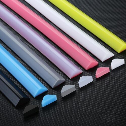 Custom Self-adhesive Bathroom Water Stop Strip Floor Water Retaining Bar Sills 30x12mm Silicone White Blue Pink Gray Transparent