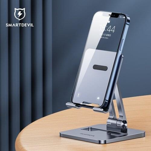 SmartDevil Metal Desk Mobile Phone Holder Stand For iPhone iPad Adjustable Desktop Tablet Holder Universal Table Cell Stand