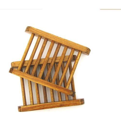 Dark Color Natural Wood Soap Dish Plate Tray Holder Box Case Shower Hand Washing Soap Dish LX2090