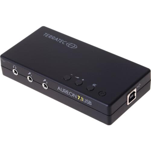 DAC TerraTec Aeruon 7.1 USB External Sound Card Supports 7.1 Channels With Optical Fiber Input And Output With Microphone Input