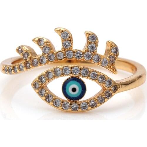 WANGAIYAO creative jewelry lucky eye hand ring open ring female adjustable ring
