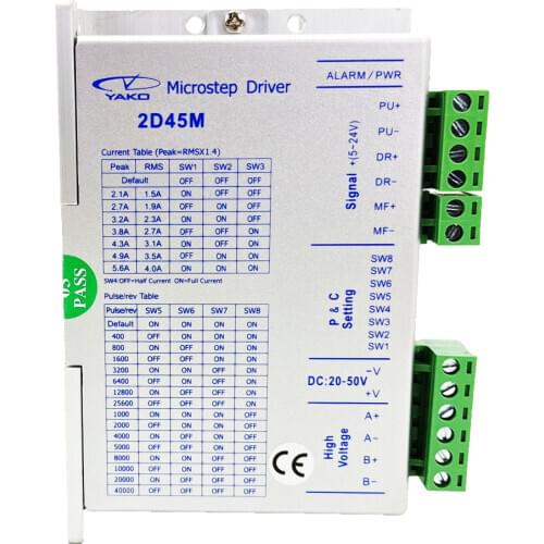 YAKOTEC single-axis motor controller 2D45M NEMA 17/23 two-phase stepping motor drive