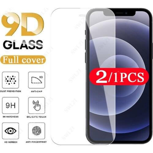 2/1Pcs Tempered Glass for iphone 12 Mini 11 Pro 8 7 6 6s Plus X XS Max XR SE Phone Screen Protector on the Glass Protective Film