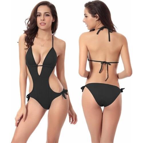 New Sexy Long Wrap Around Deep V One Piece Swimsuit Women Swimwear Female High Cut Monokini Bather Bathing Suit Swim Lady