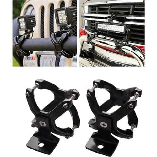 ECAHAYAKU 1set 2-3 inch Motorcycle Headlight Mounting Bracket Relocation Clamps Driving Hunting Light Holder For Tube Fork truck