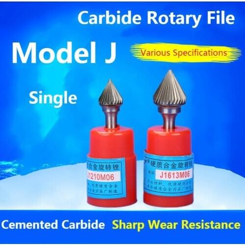 1pcs Model J shank diameter 6mm Tungsten Carbide Rotary File Milling Cutter Rotary Tool File