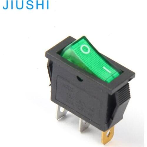 KCD3-102N illuminated rocker switch red green 220v 3pin NO OFF power switch