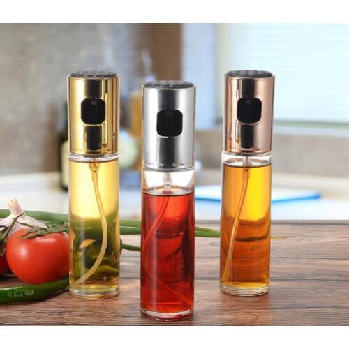 50pcs Kitchen Oil Spray Bottle Pump Glass Oil Pot Leak-proof Drops Oil Dispenser BBQ Cooking Tools