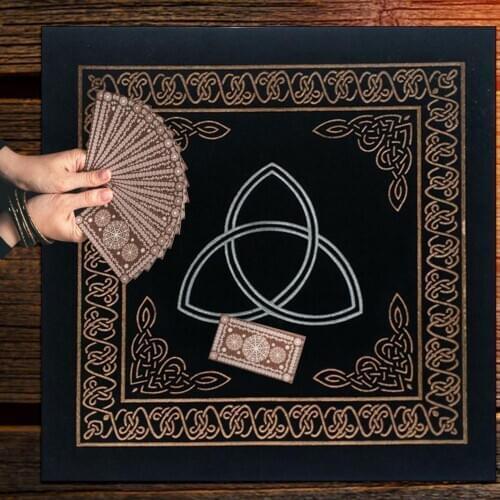 50X50cm Constellations Tarot Card Tablecloth Velvet Divination Altar Deck Cloth Board Games Oracle Card Pad Witchcraft Supplies