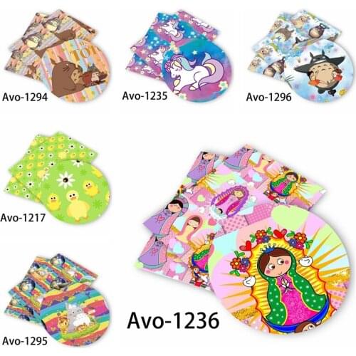 Huangtao Diy accessories 30*136cm Printed Faux Synthetic Leather for Bow,DIY handmade Materials