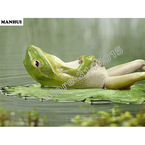 Diy Diamond painting Cartoon frogs 3D square drill Diamond mosaic pasted full cross stitch Crafts Needlework ABC006