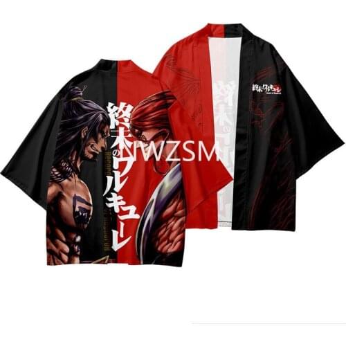Record of Ragnarok anime clothing new style priest frock Feather woven kimono digital printing