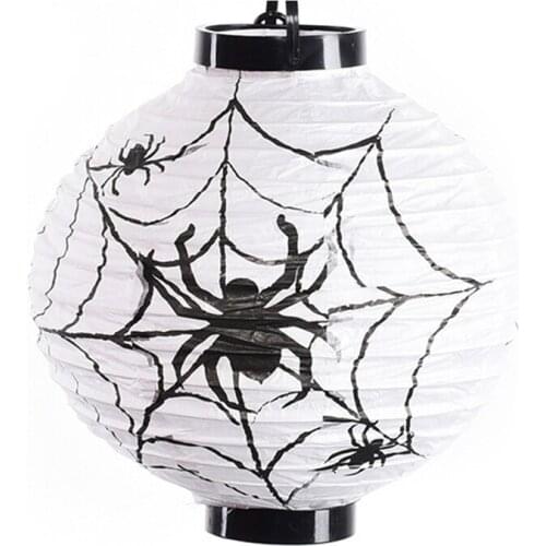 White Round Halloween lamp Party Decoration Holiday Supplies Paper Lamp Decor