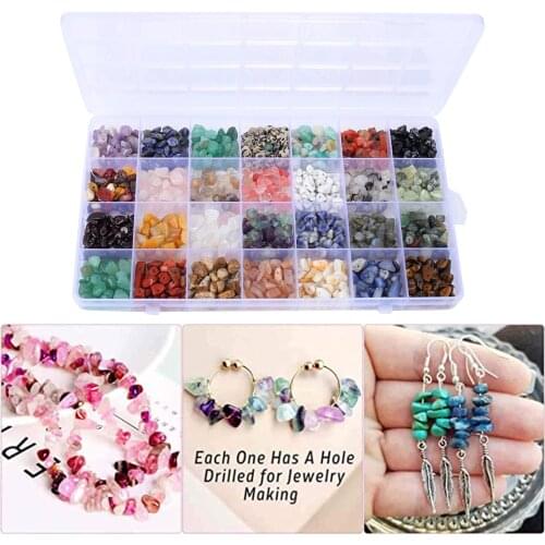 5-8mm Natural Chip Stone Beads Loose Gemstone Beads for Jewelry Making DIY