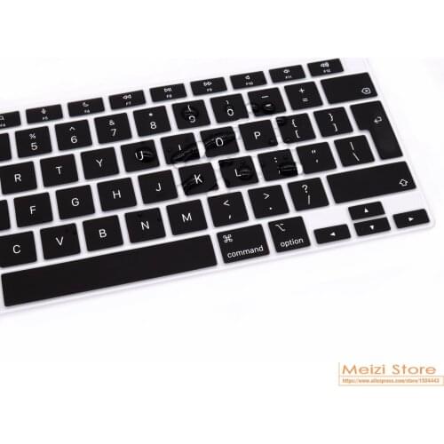 For MacBook Air M1 Chip A2337 13 Inch 2020 2021 Touch ID MODLE A2179 English Euro Language Silicone Keyboard Skin Cover