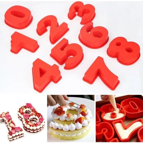 10 Inch Molds for Cakes Alphabet Number Mould Cake Decorating Tools Birthday Baking Confectionery Accessories cake mold