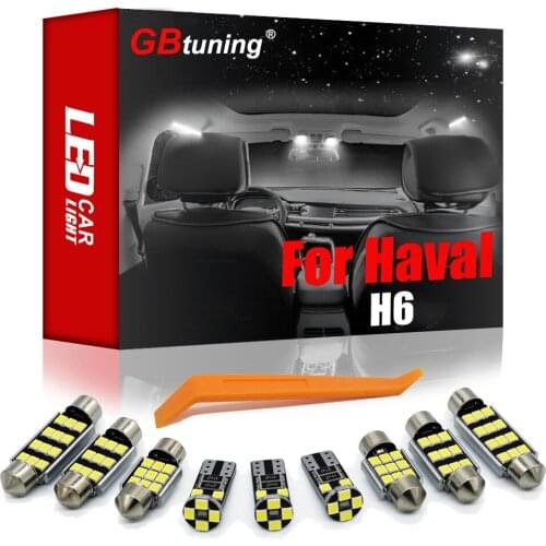 GBtuning Canbus LED Interior Light Kit 10PC For Haval H6 2017+ Vehicle Car Dome Reading Ceiling Map Indoor Bulb Lamp Accessories