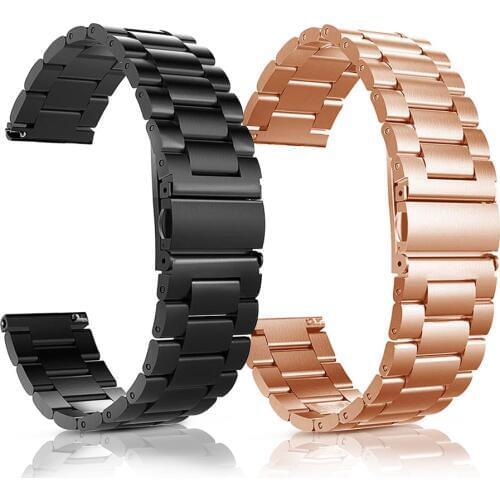 18mm 20mm 22mm Metal Steel Strap for Garmin Vivoactive 4S/4/3/Venu/SQ/Vivomove HR Watch Band Bracelet for Forerunner 245 Belt