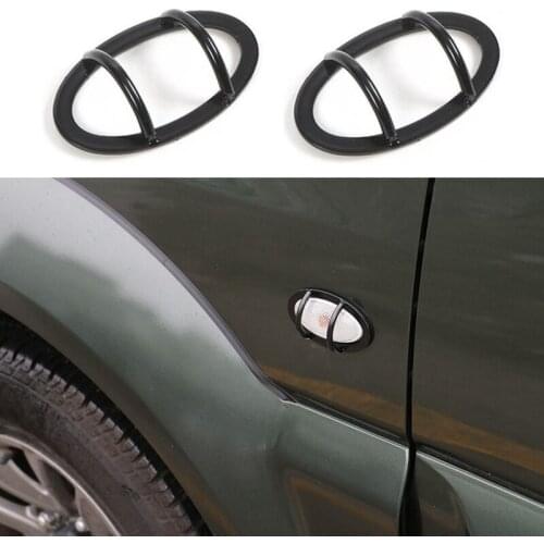 Metal Side Fender Turn Signal Light Cover Trim Anti-Collision Lamp Guards Frame for Suzuki Jimny 2007