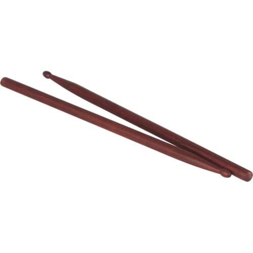 2x Mahogany Wooden Drum Set Stick Classic Wood Tip Drum Sticks for Drum Band
