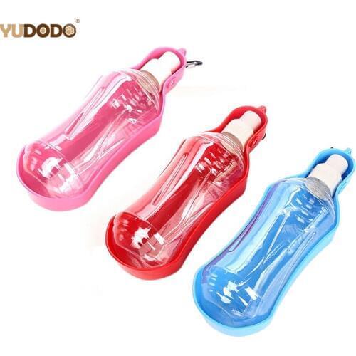 Outdoor Dog Bowl Pet Water Bottle Dispenser Foldable 250ml 500ml Plastic Portable Cat Dog Drinking Water Feeder