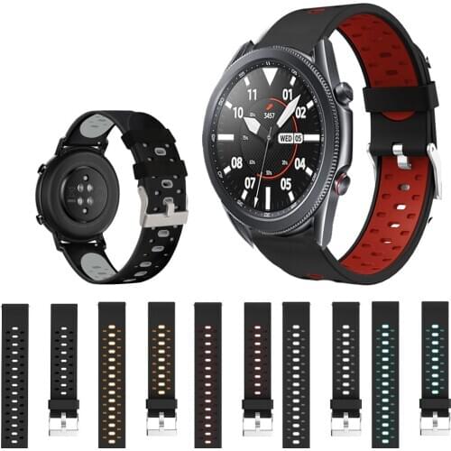 20mm Slicone Strap for Gear S2 Smart Strap for Samsung Galaxy Watch3 41mm/Active 2 40 44mm Bracelet Watchband Slicone wristband