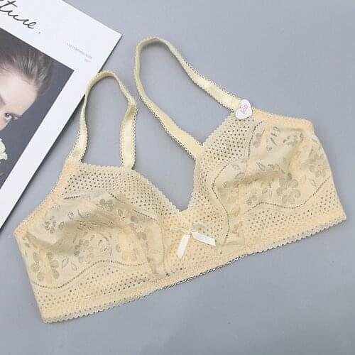 Sexy Lingerie Transparent Ultra Thin Bras for Big Breast Women Underwear Brassiere Lace Bra Top A B C D E Cup