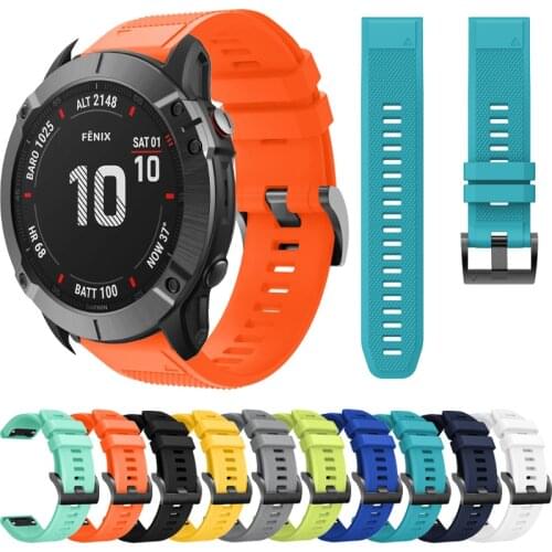 Sport Silicone Watchband Wrist strap for Garmin Fenix 6 6 Pro 5 5 Plus forerunner 935 945 Approach S60 Quick Release wirstband