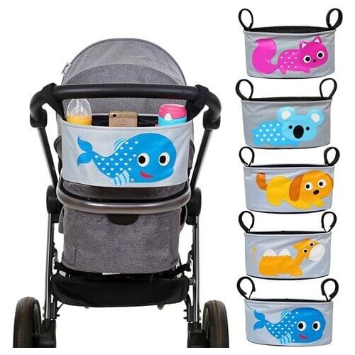 Baby Stroller Organizer Bag Mummy Diaper Bag Hook Baby Carriage Waterproof Large Capacity Stroller Accessories Travel Nappy
