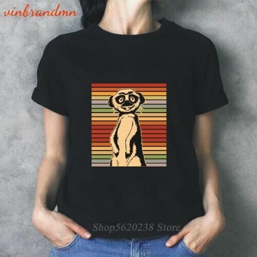 Meerkats Safari Africa Meerkat T-Shirt High Quality Cotton Short Sleeve Tee Shirts Funny Animals Female Tee maiden casual Tshirt