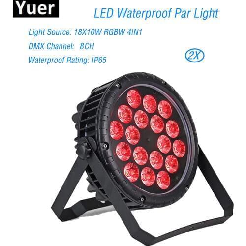 LED Waterproof Par Light 18x10W RGBW LED Stage Light Par Light With DMX512 For Disco DJ Projector Party Decoration Night Light