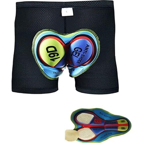 Cycling Shorts 19D Gel Padded Mens Underpants Mountain Bike Shorts Bicycle padded Underwear For Bicycle Downhill Quick Shorts