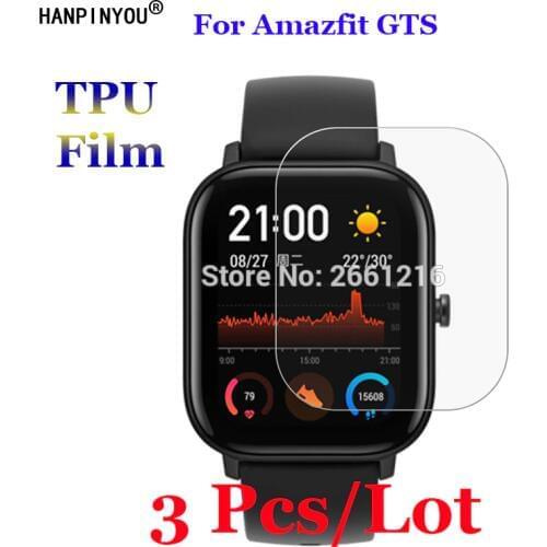 3 Pcs/Lot For Amazfit GTS Sports Smart Watch Soft TPU Protective Film Screen Protector (Not Tempered Glass)