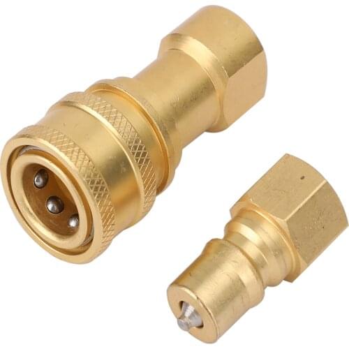 1 Sets 1/4" NPT ISO 7241-B Quick Disconnect Hydraulic Couplings/Couplers Brass