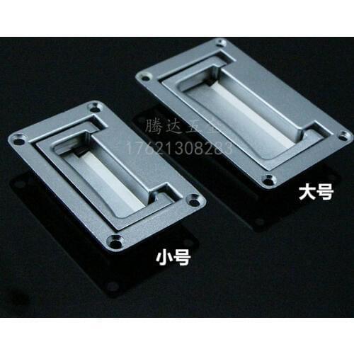 1 PCS 11.1cm x6.9cm Metal Rectangle Shaped Recessed Folding Pull Handle Grip