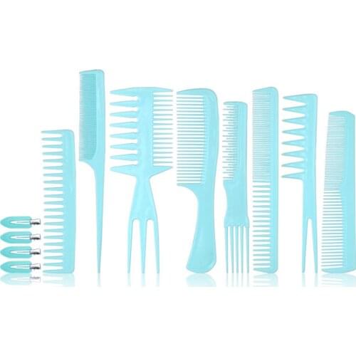 12pcs Hair Comb Kit Barber Styling Comb Set with 4pcs Duck Bill Clips Hair Cutting Comb Set Salon Hair Stylists Comb Clip Set
