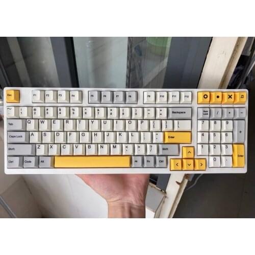 137Keycaps PBT Heavy Industry Keycaps Dye-Sublimation Cherry Profile Keycap for Cherry MX Mechanical Keyboards