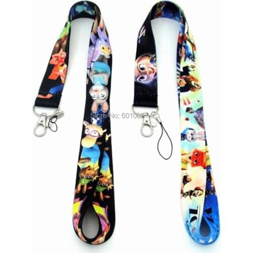 20/Lot Nick Wilde Judy-Hopps Benjamin Clawhauser Flash Chief Bogo Lanyard Key Card ID Neck Straps Party Gifts Retail W