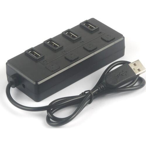 4 Port USB 2.0 Hub with Individual Power Switches controller and LED USB HUB CABLE