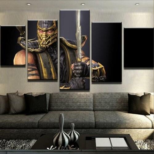5 Pieces Wall Art Canvas Painting Characters Poster Modern Home For Living Room Bedroom Decoration Framework Pictures